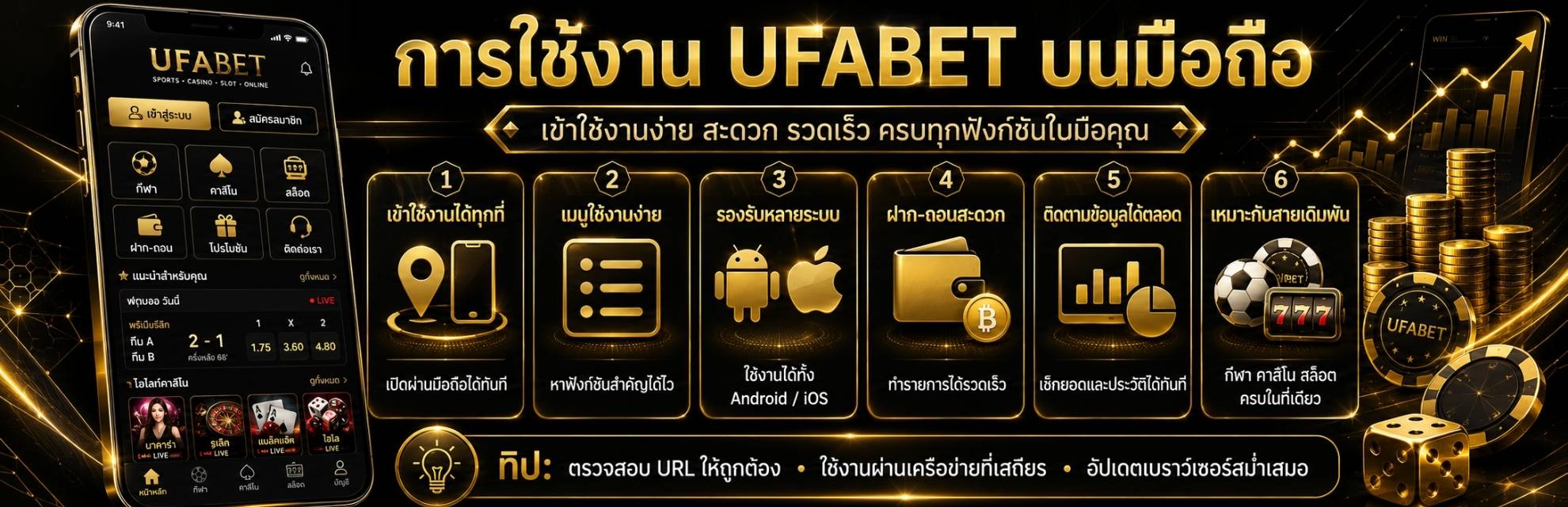 การใช้งาน UFABET บนมือถือ