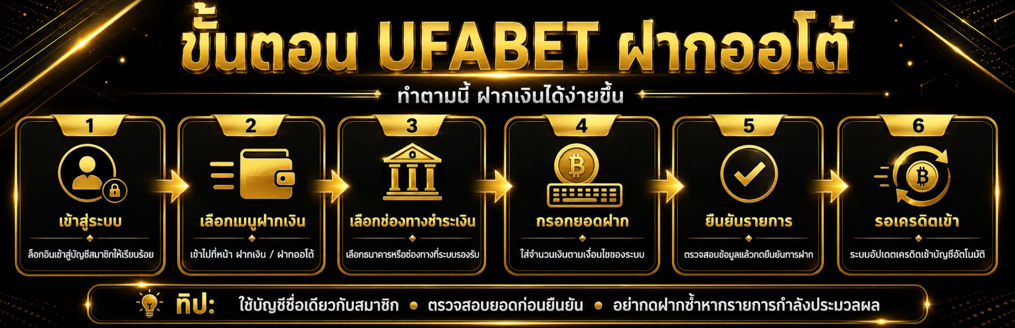 ฝาก UFABET ต้องทำอย่างไรให้เครดิตเข้าไวและลดปัญหา?