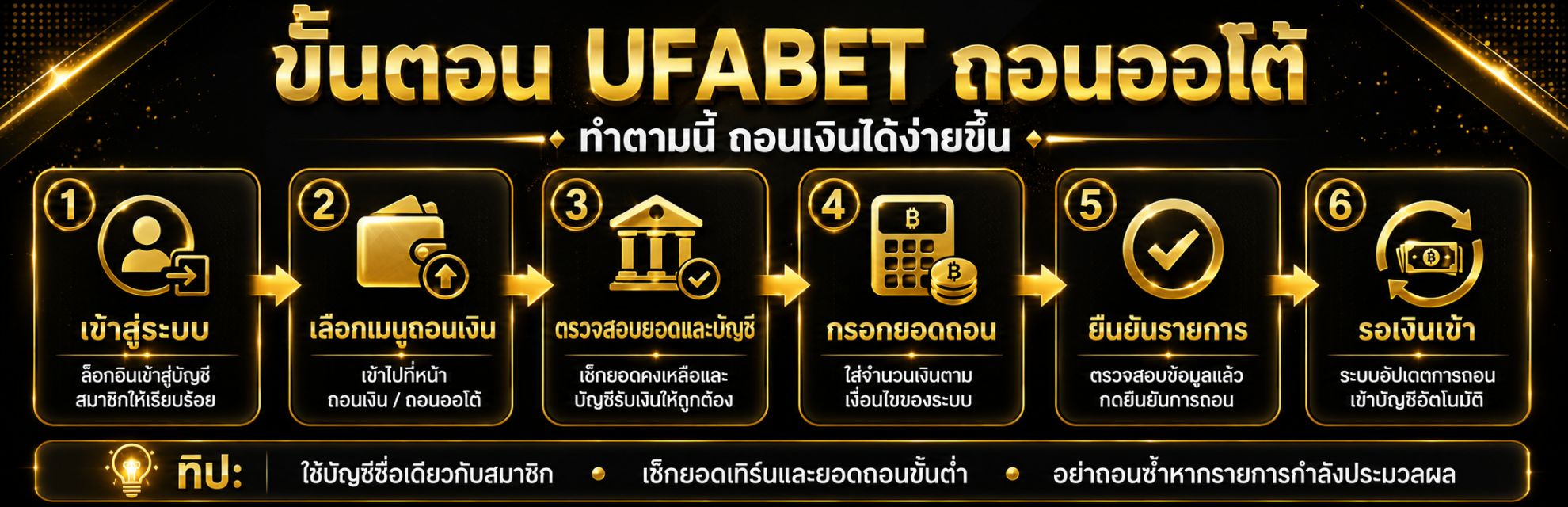ถอน UFABET ต้องเช็กอะไรบ้างก่อนกดยืนยันรายการ?