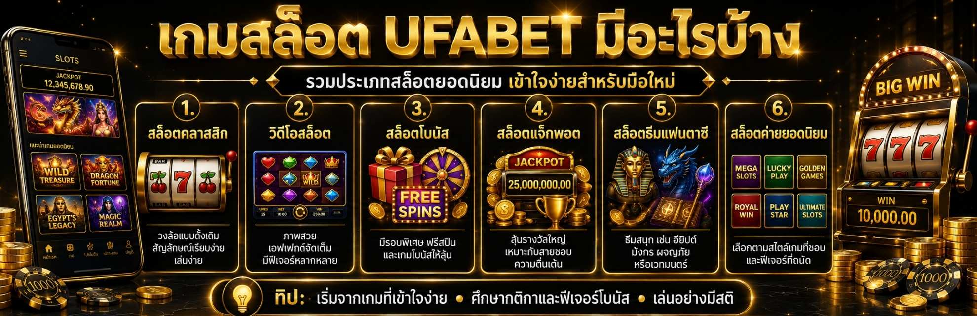 เกมสล็อต UFABET มีอะไรบ้าง?