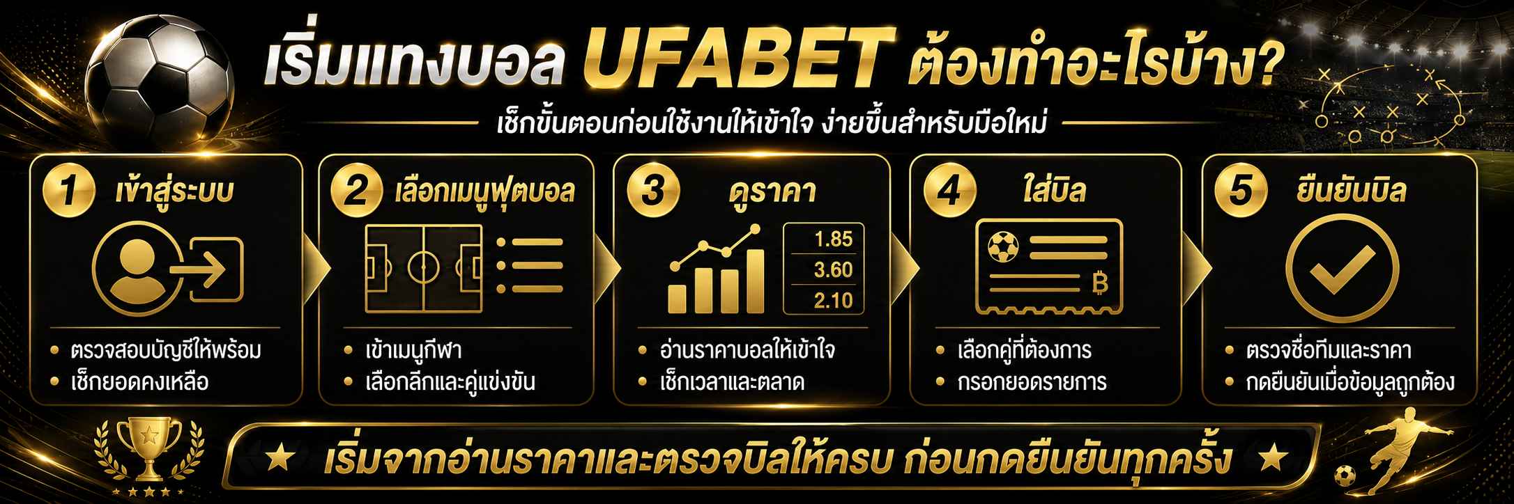 เริ่มแทงบอล UFABET ต้องทำอะไรบ้าง?