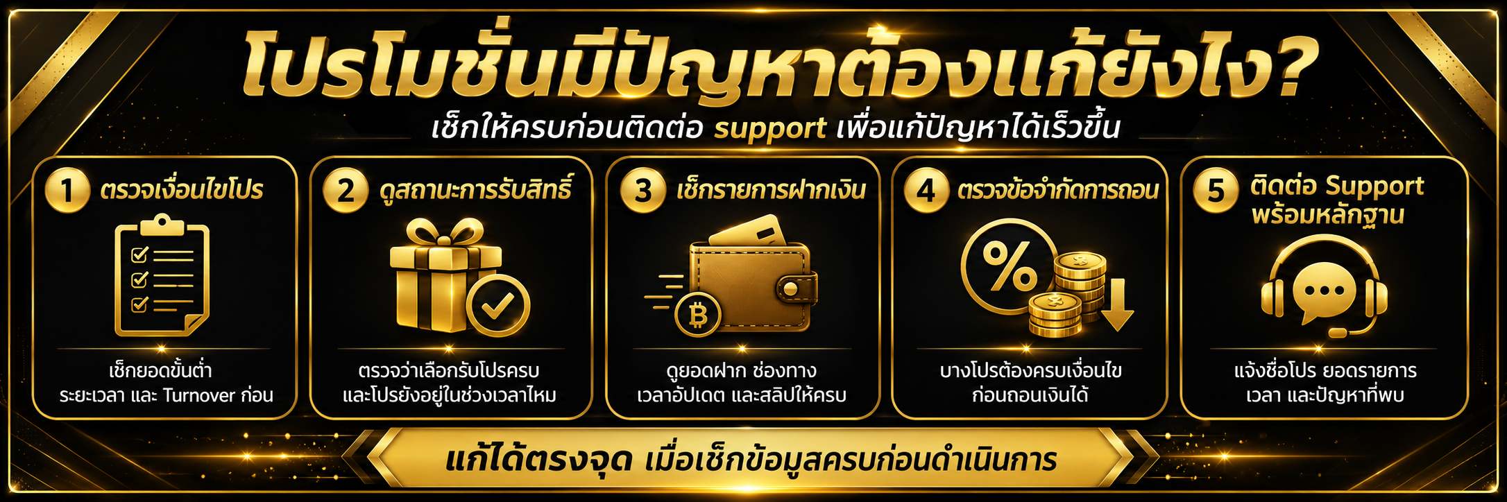 โปรโมชั่นมีปัญหาต้องแก้ยังไง?